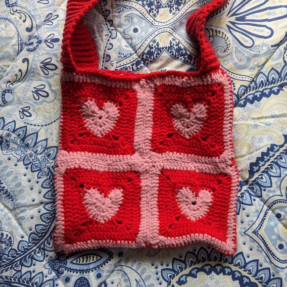 Crochet heart bag - Picture 2 of 5